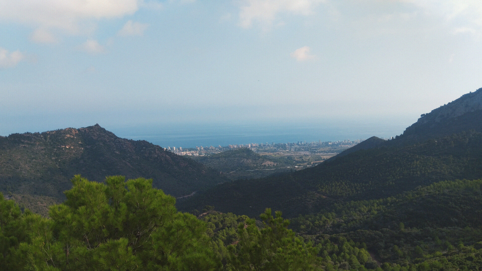 Benicàssim and the Mediterranean seen from the Desert de les Palmes